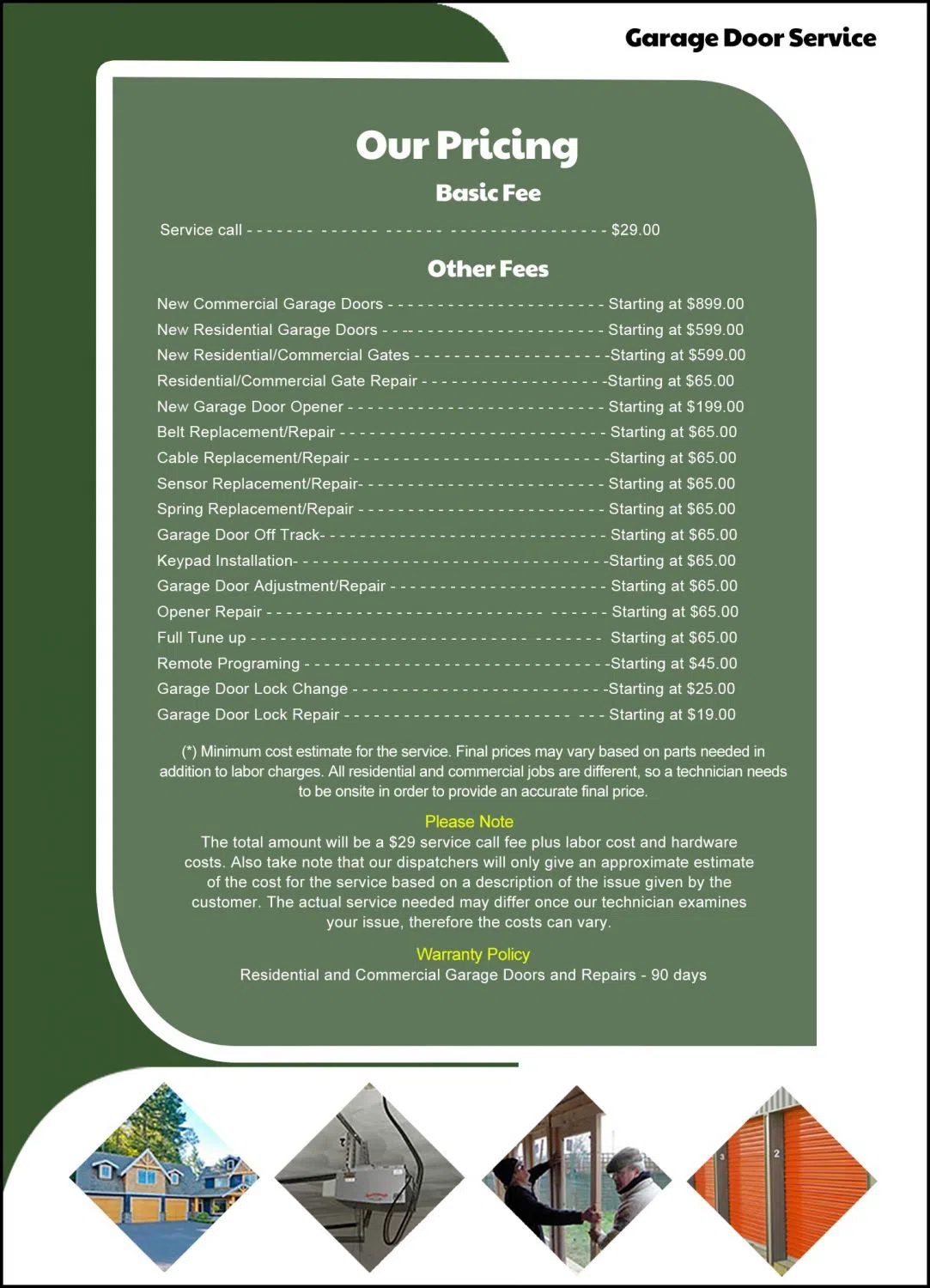 Metro Garage Door Service Las Vegas, NV 702-550-0180